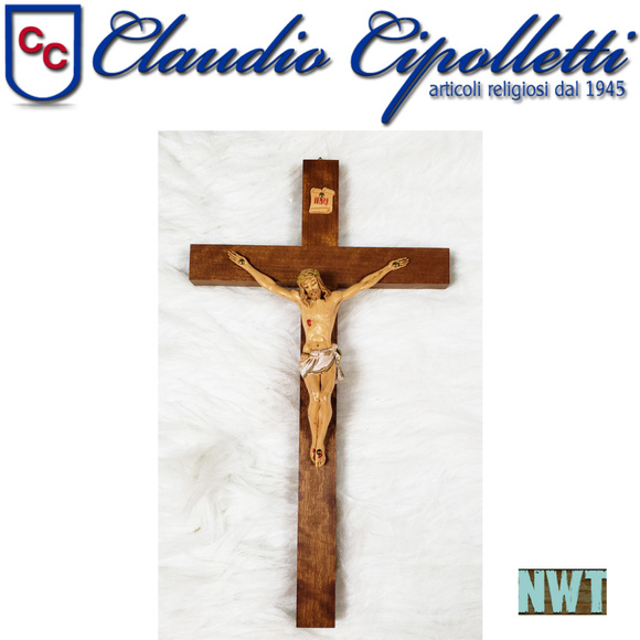 Claudio Cipolletti Other - 11.5" Wood Crucifix Handmade in Italy NWT